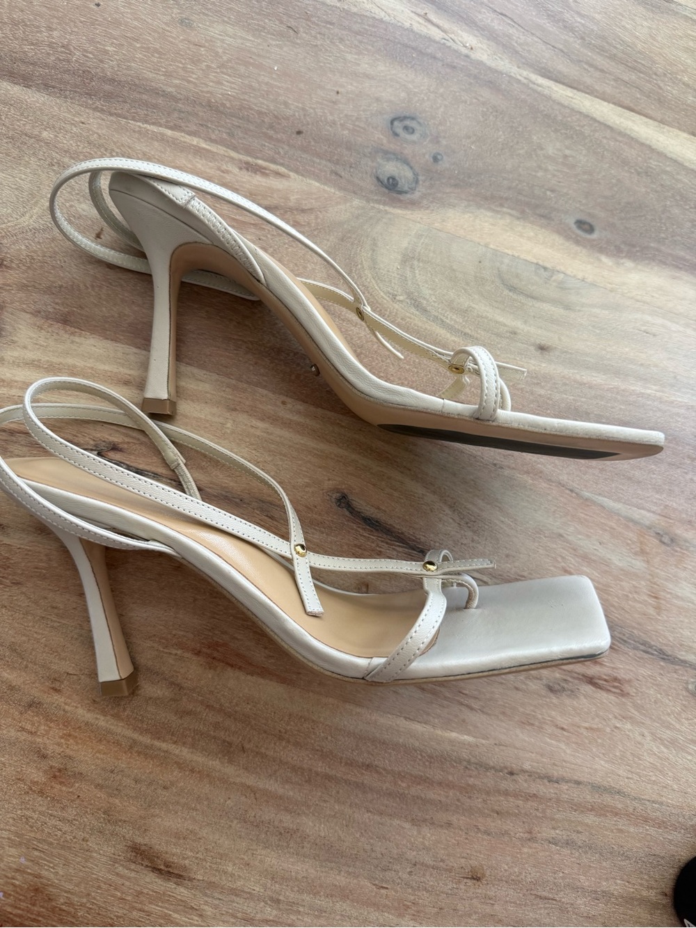Tony Bianco Lilly Bottega Veneta inspired stapy sandals nude vanilla Revolve 8 - Picture 4 of 9